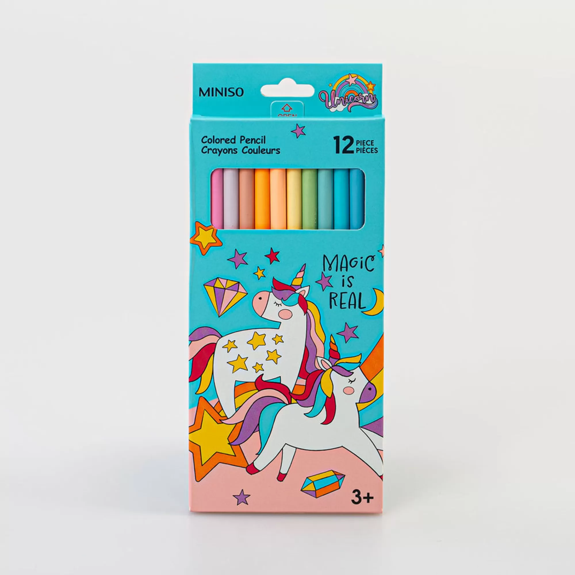 MINISO Penne E Pennarelli-12 Matite Colorate - Unicorno