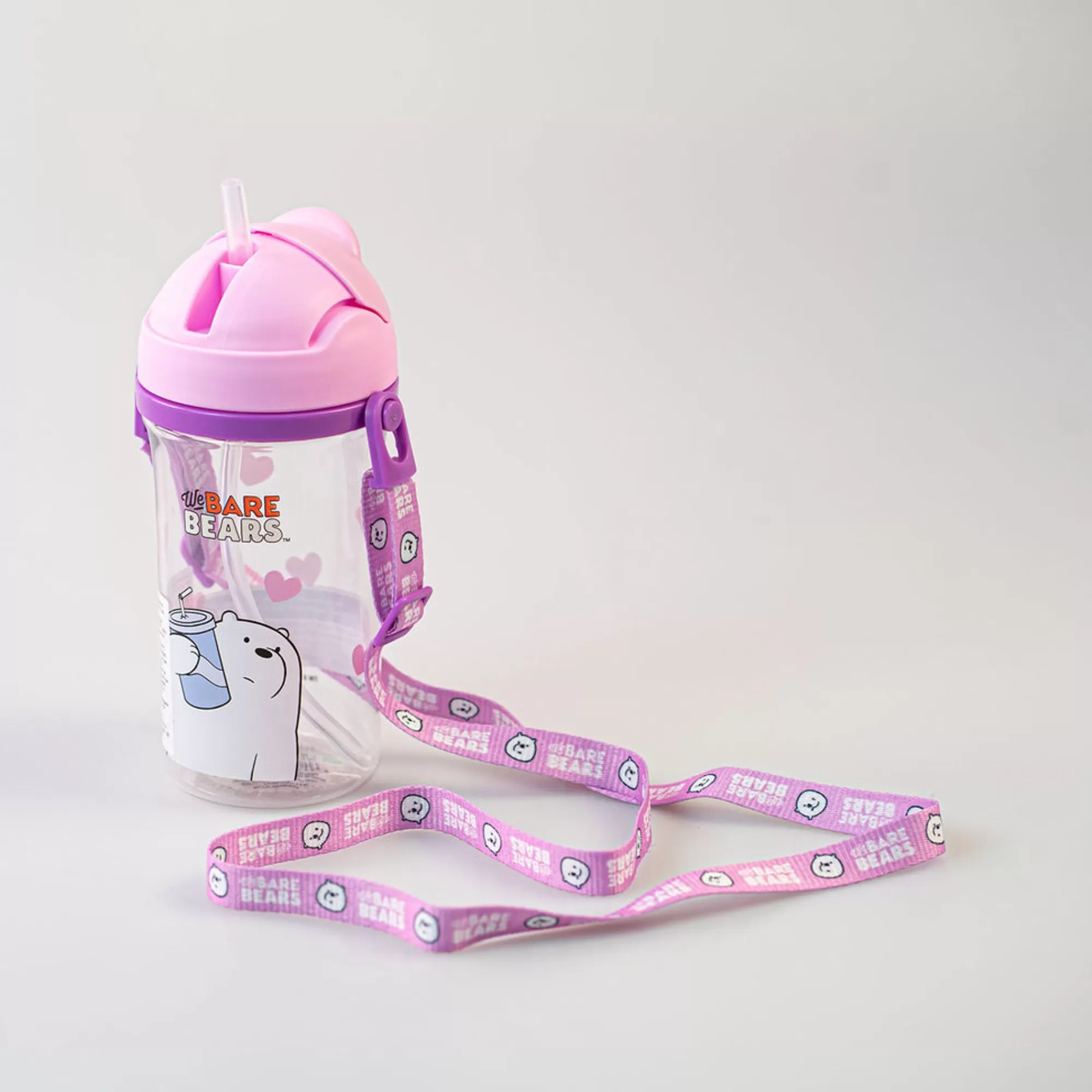 MINISO Borse & Zaini-Borraccia We Bare Bears Con Tracolla - Orso Bianco
