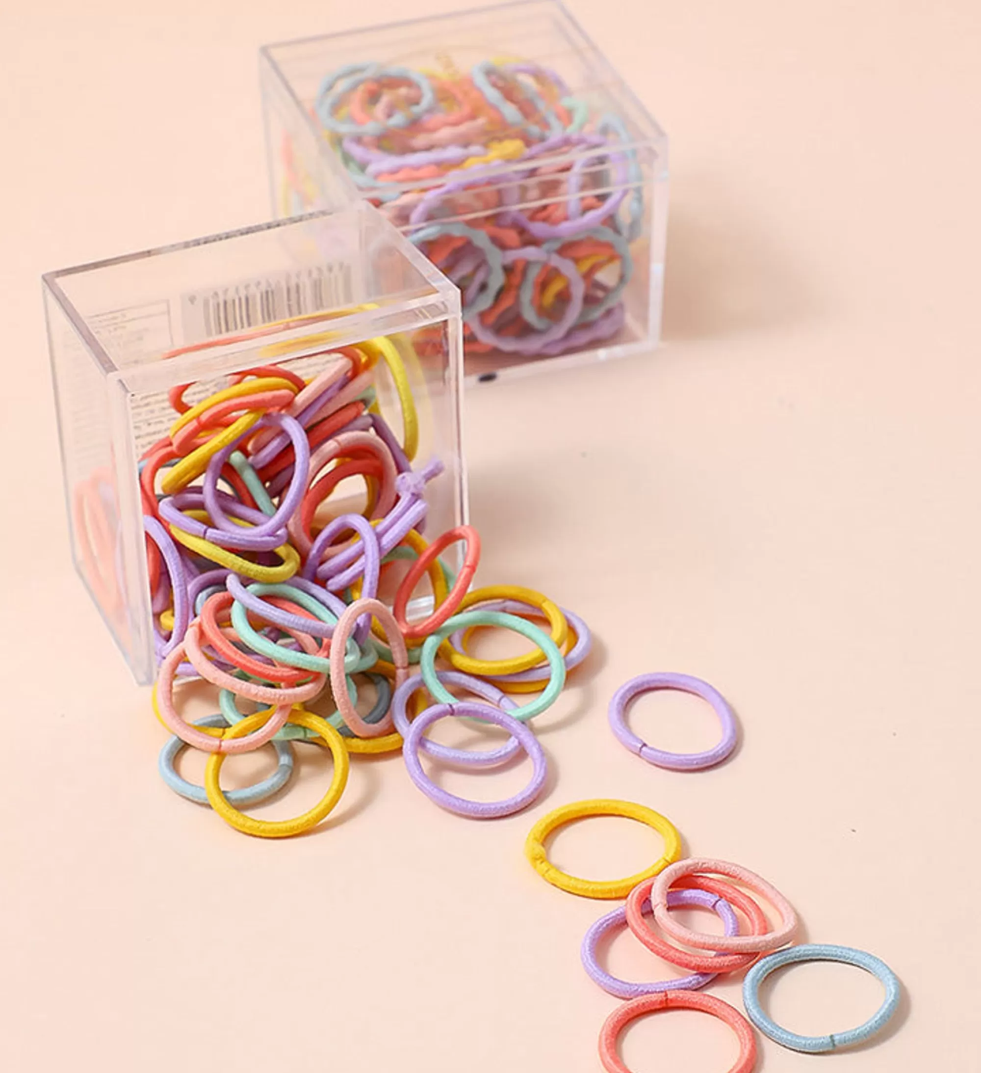 MINISO Accessori Capelli-Mini Elastici Per Capelli Colorati (100Pz)