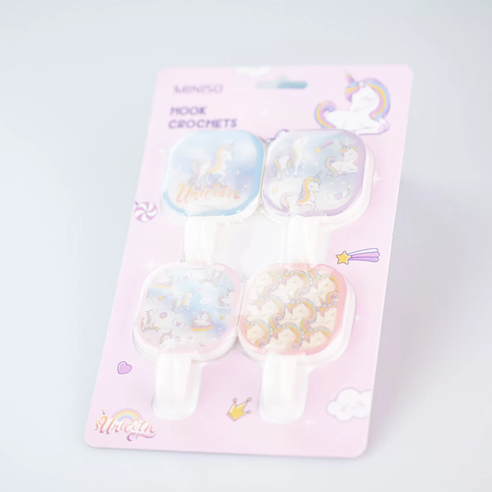 MINISO Storage Box & Organizer-Set Ganci Da Muro - Unicorn Dream (4Pz)