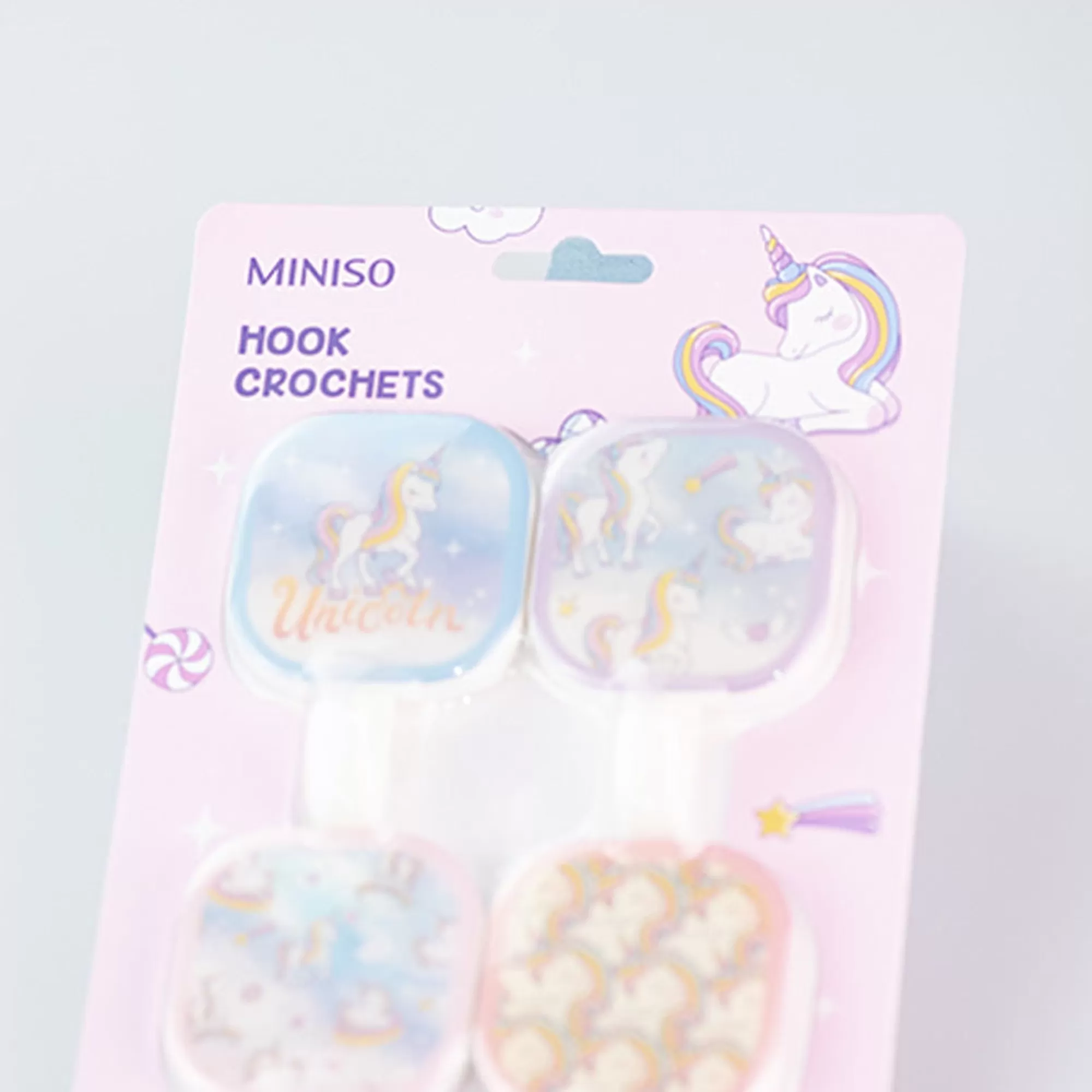 MINISO Storage Box & Organizer-Set Ganci Da Muro - Unicorn Dream (4Pz)