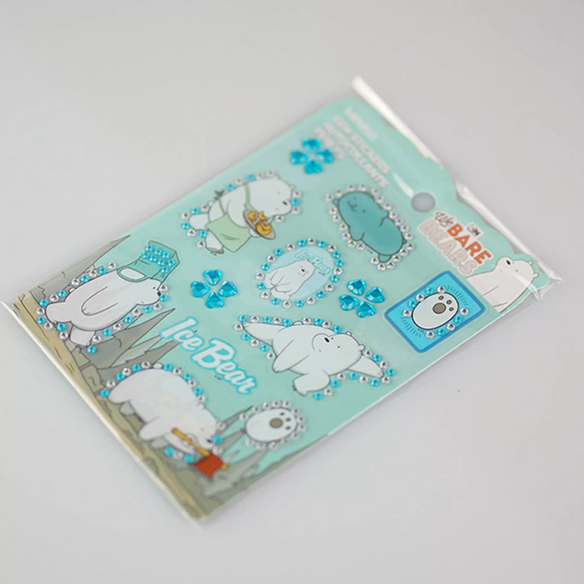 MINISO We Bare Bears-Stickers Con Brillantini Ice Bear - We Bare Bears