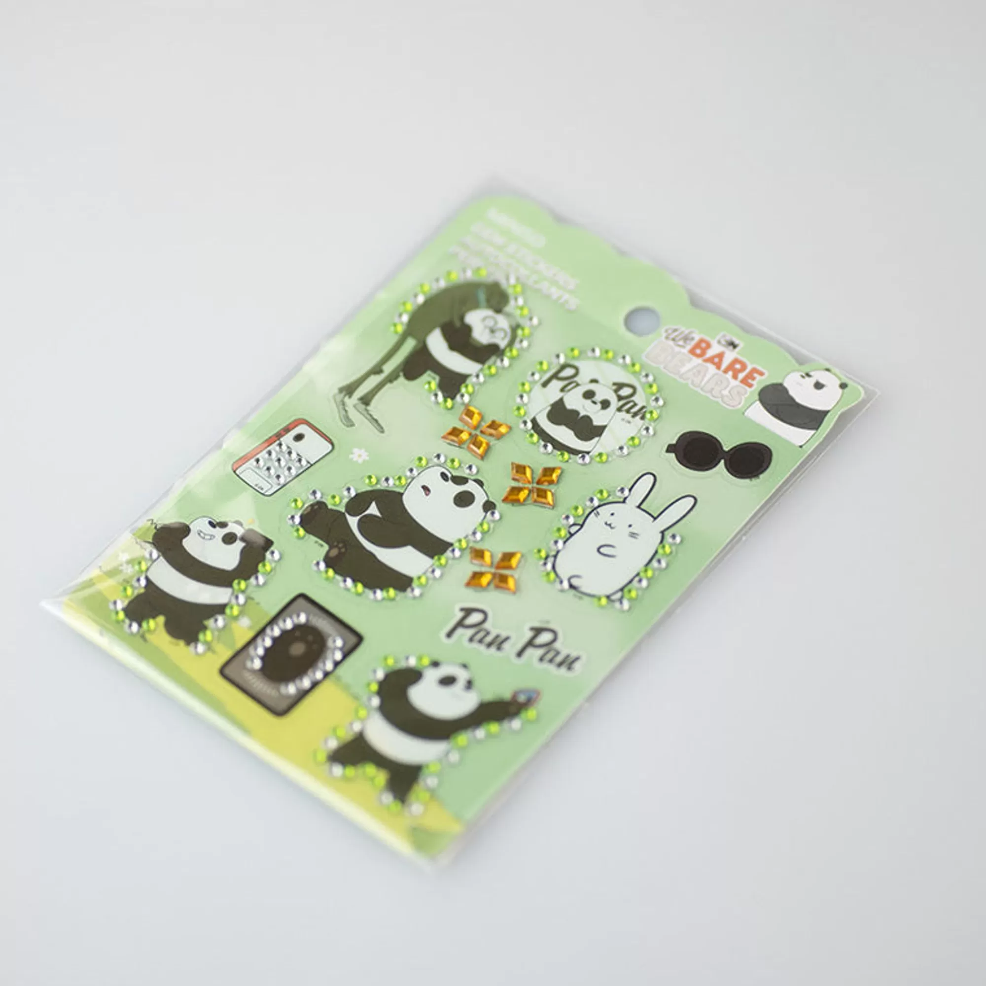 MINISO We Bare Bears-Stickers Con Brillantini Panda - We Bare Bears